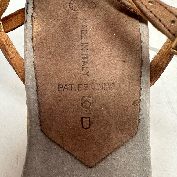 Vtg 70’s Be-Hi Famolare ITALY Wavy Wedge Sandals - Picture 10 of 13